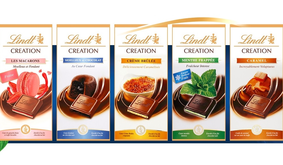 5 tablettes de chocolat LINDT Création à tester GRATUITEMENT !